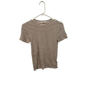 Splendid brown and white stripped top size xs